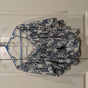 Forever 21 boho peasant blouse cold shoulder size medium